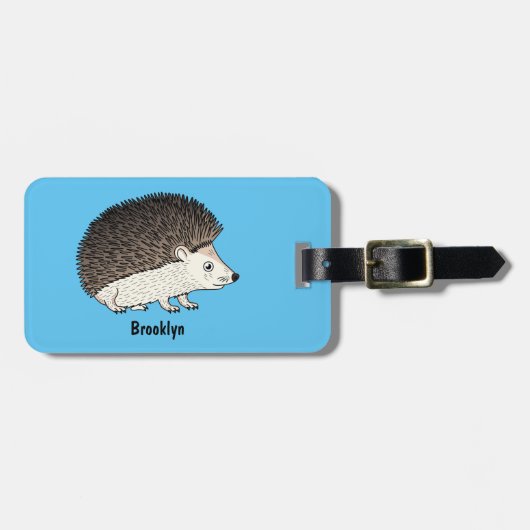 かわいいトカゲの漫画のイラストレーション ラゲッジタグ (正面横)