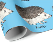 かわいいトカゲの漫画のイラストレーション ラッピングペーパー (ロールコーナー)