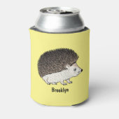 かわいいトカゲの漫画のイラストレーション 缶クーラー (缶裏面)