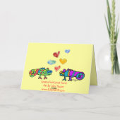 かわいいトカゲ愛カード カード (裏面)