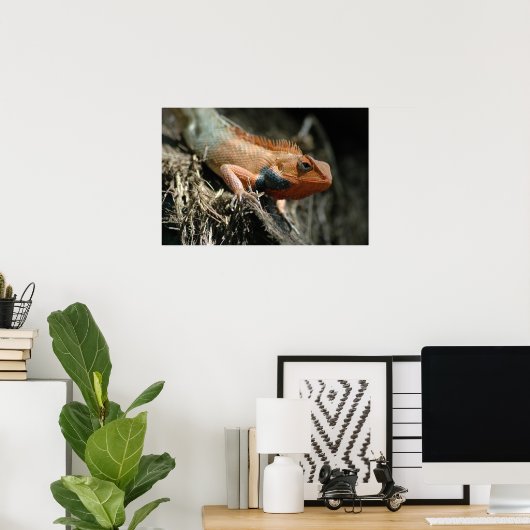 かわいいトカゲ ポスター (ホームオフィス)