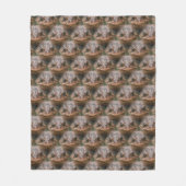 かわいいトッド顔動物のパターン フリースブランケット (正面)