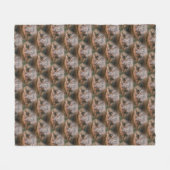 かわいいトッド顔動物のパターン フリースブランケット (正面(横))