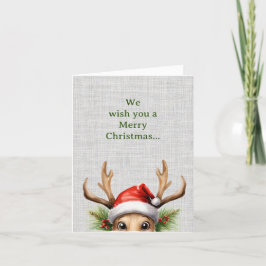 かわいいトナカイおもしろいのクリスマス シーズンカード