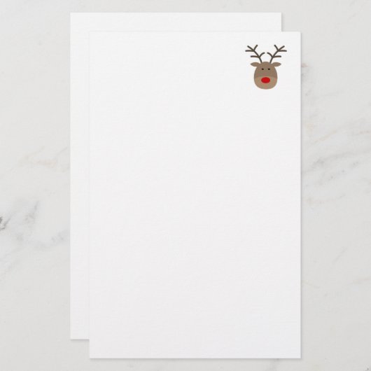 かわいいトナカイが付いているカスタムなクリスマスの文房具 便箋 (正面/裏面)