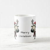 かわいいトナカイとプレゼント コーヒーマグカップ (中央)