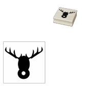 かわいいトナカイのアートスタンプ ラバースタンプ (押印)