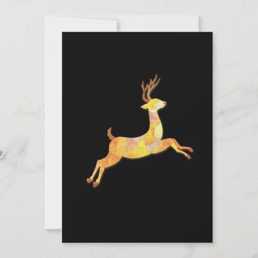 かわいいトナカイのカップル冬の結婚式 招待状 (裏面)