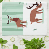 かわいいトナカイのキッチンタオル キッチンタオル (折り畳み)