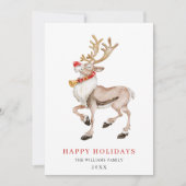 かわいいトナカイのクリスマスカード シーズンカード (正面)