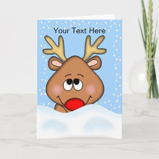 かわいいトナカイのクリスマスカード シーズンカード (正面)