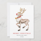 かわいいトナカイのクリスマスカード シーズンカード (正面)