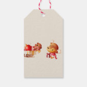 かわいいトナカイのクリスマスギフトタグ | 宛先＆差出人 ギフトタグ (裏面)