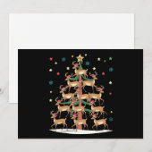 かわいいトナカイのクリスマスツリー 面白いホリデー シーズン シーズンカード (正面/裏面)