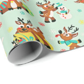 かわいいトナカイのクリスマスデザイン ラッピングペーパー (ロールコーナー)