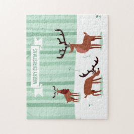 かわいいトナカイのクリスマスパズル ジグソーパズル