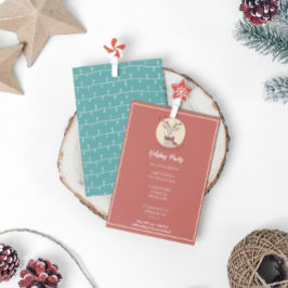 かわいいトナカイのクリスマスパーティー シーズンカード