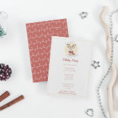 かわいいトナカイのクリスマスパーティー シーズンカード
