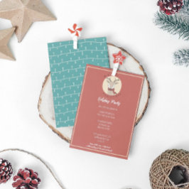 かわいいトナカイのクリスマスパーティー シーズンカード