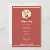 かわいいトナカイのクリスマスパーティー シーズンカード (正面)