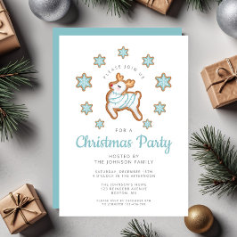 かわいいトナカイのクリスマスパーティー 招待状