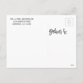 かわいいトナカイのクリスマスホリデーカード シーズンポストカード (裏面)