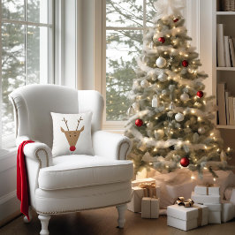 かわいいトナカイのクリスマスホリデー クッション