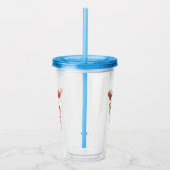 かわいいトナカイのクリスマス冬の動物 アクリルタンブラー (右)