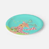 かわいいトナカイのクリスマス紙プレート ペーパープレート (アングル)