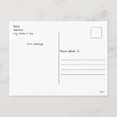 かわいいトナカイのクリスマス シーズンポストカード (裏面)