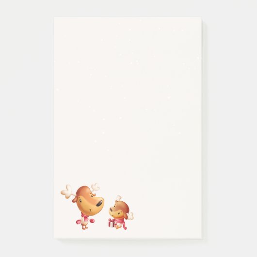 かわいいトナカイのクリスマス ポストイット (正面)