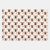 かわいいトナカイのクリスマス ラッピングペーパーシート (正面)