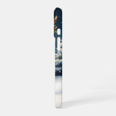 かわいいトナカイのクリスマス+冬の雰囲気 iPhone 16ケース (左側面)