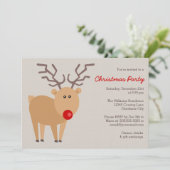 かわいいトナカイのクリス素朴マスパーティー 招待状 (スタンド正面)
