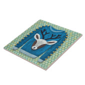 かわいいトナカイのダサいスウェーターのホリデーアートタイル タイル (側面)