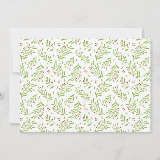 かわいいトナカイのハッピーホリデイズホリデーフォトカード 招待状 (裏面)