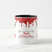 かわいいトナカイのパーソナライズ マグカップ (中央)