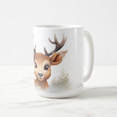かわいいトナカイのマグカップ コーヒーマグカップ (正面右)