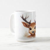 かわいいトナカイのマグカップ コーヒーマグカップ (正面左)