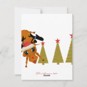 かわいいトナカイのメリークリスマスカード シーズンカード (裏面)