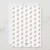 かわいいトナカイのメリークリスマス家族の写真 シーズンカード (裏面)