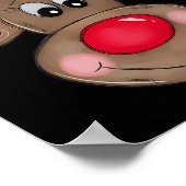 かわいいトナカイのメリークリスマス衣装ガールズキッズ ポスター (角)