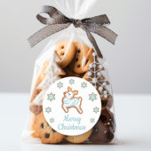 かわいいトナカイのメリークリスマス ラウンドシール