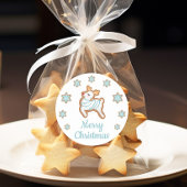 かわいいトナカイのメリークリスマス ラウンドシール