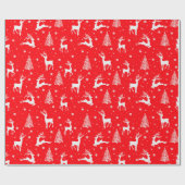 かわいいトナカイのラップ、クリスマスラッピング紙 ラッピングペーパー (フラット)