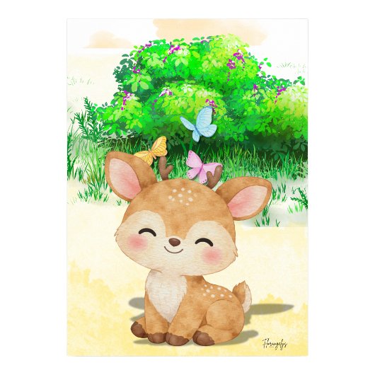 かわいいトナカイの壁アート プリント可能なポスター ポスター
