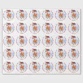 かわいいトナカイの子名愛サンタラッピング紙 ラッピングペーパー (フラット)