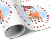 かわいいトナカイの子名愛サンタラッピング紙 ラッピングペーパー (ロールコーナー)