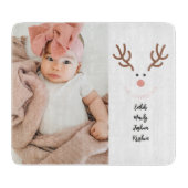 かわいいトナカイの家族の名カスタム前のカッティングボード カッティングボード (正面)