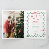 かわいいトナカイの手描きフレーム カード (内部)